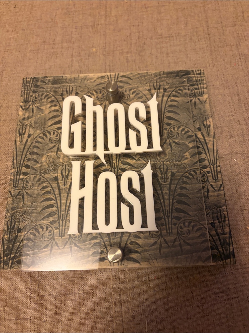 Ghost Host White Decorative Wall Plaque - Disney Haunted Mansion Home Wall Decor